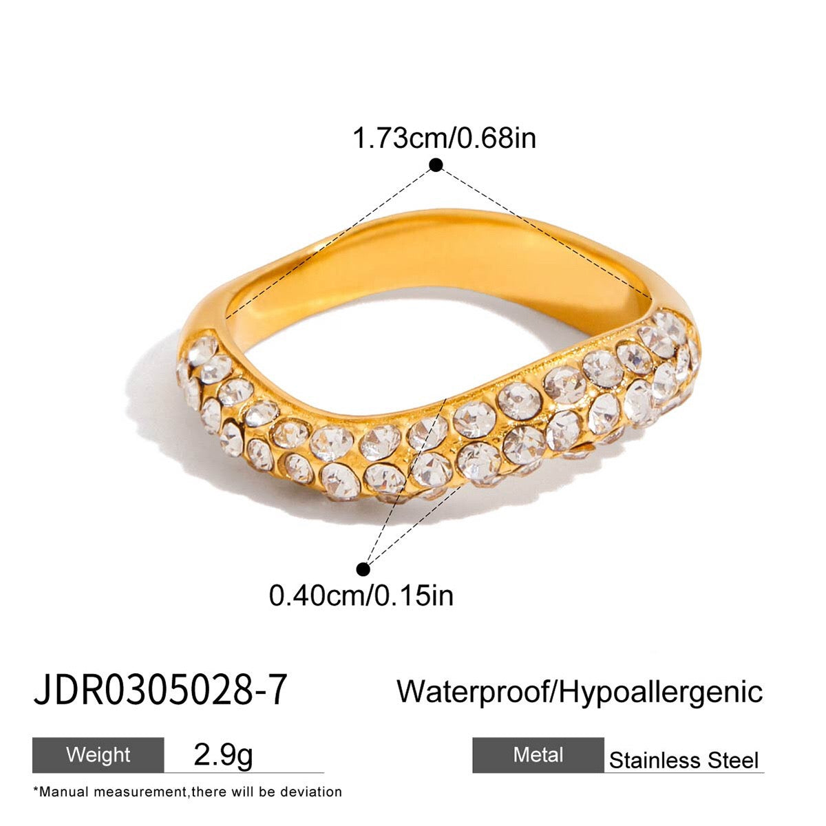 18K Gold Ravish Wavy Form Stacking Rings