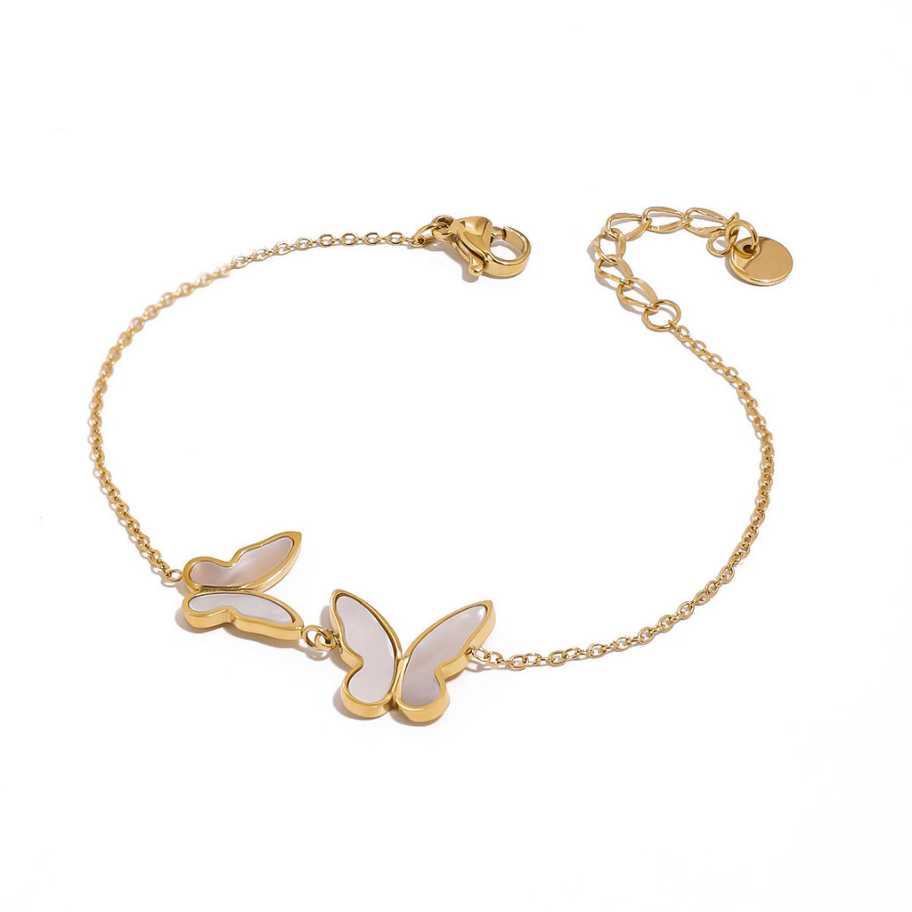 18K Gold Butterfly Bracelet