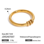 18K Gold Pink Princess Statement Stacking Rings