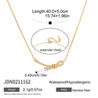 18K Gold The Promise Knot Pave Dainty Pendant Necklace