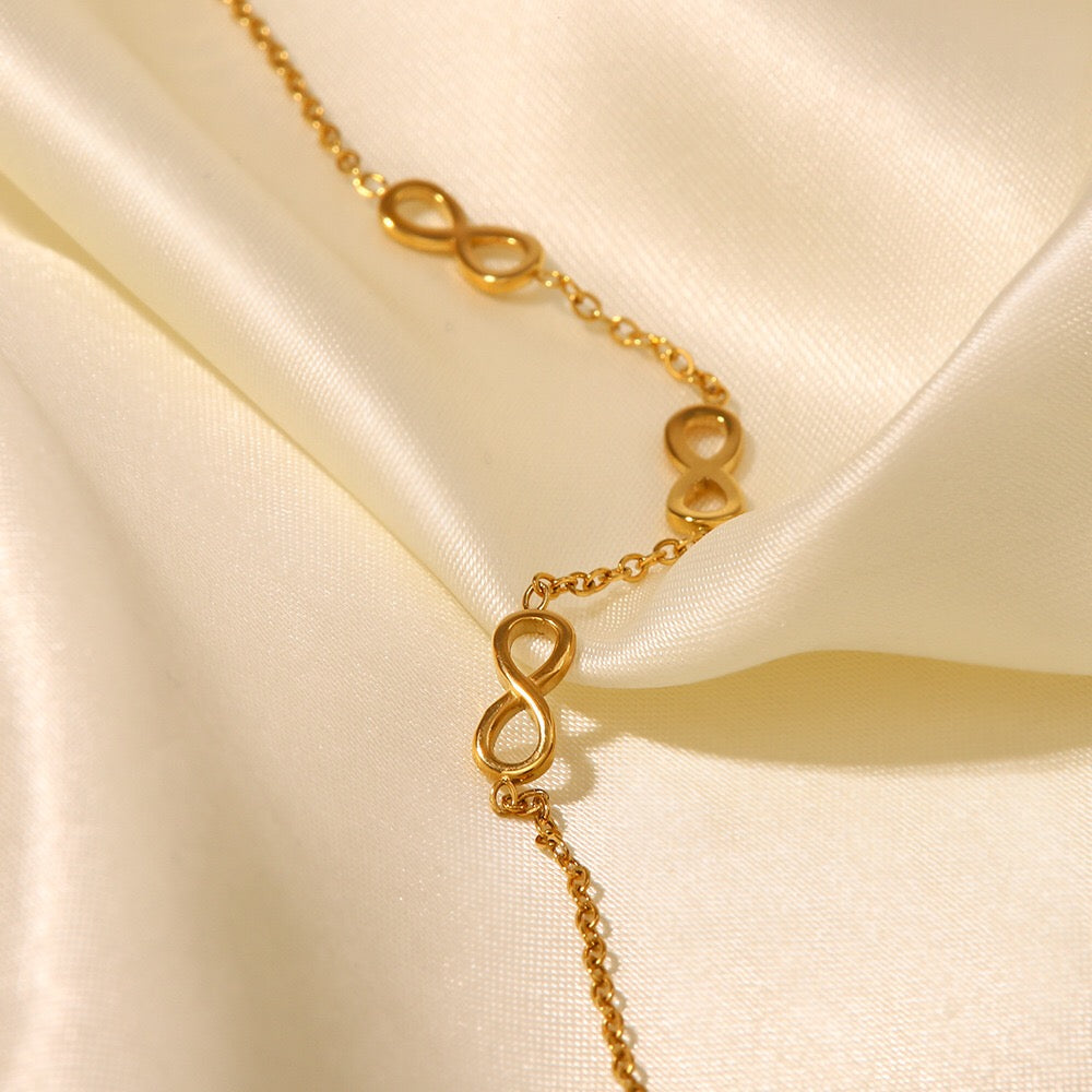 18K Gold Infinity Bracelet