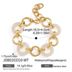 18K Gold Aura Loop Circle Chain Statement Bracelet