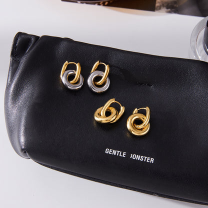 18K Gold Golden Muse Small Hoop Huggie Earrings