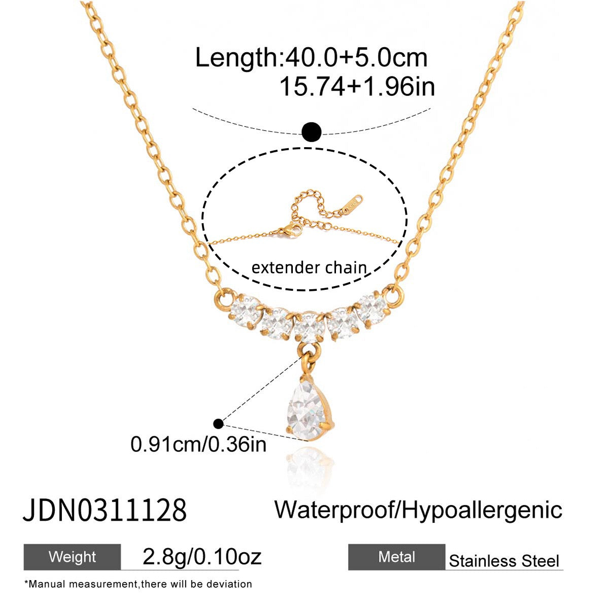 18K Gold High-wattage sparkle Pedant Y Shape Layered Necklace Set