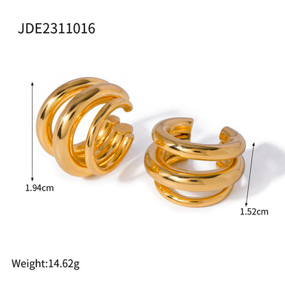 18K Gold Statement Ear Cuffs