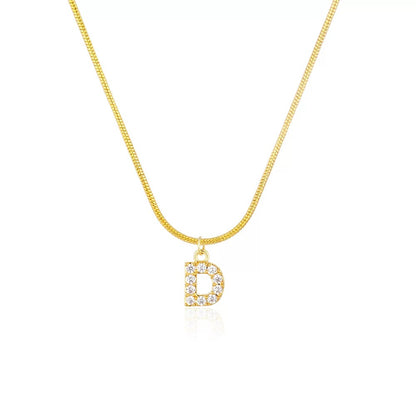 18K Gold Minimalist Glam Initial Necklace