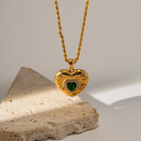 18K Gold Treasure Heart Necklace