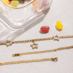 18K Gold Bling Star Chain Statement Necklace