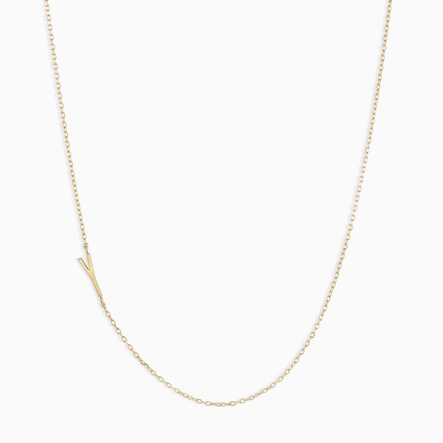 18K Gold Minimalist Initial Choker Necklace