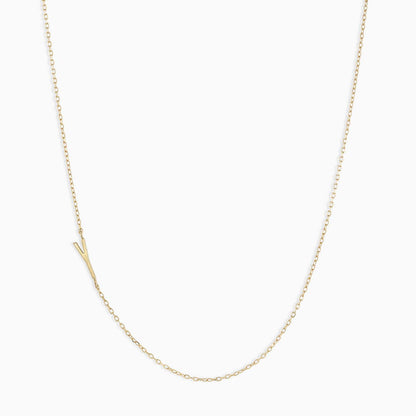 18K Gold Minimalist Initial Choker Necklace