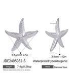 Silver Siren Starfish Statement Stud Earrings