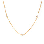 18K Gold Stars Align Chain Necklace
