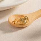 18K Gold Vintage Inspired Heart Ring