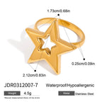 18K Gold Born to Shine Star Statement Ring