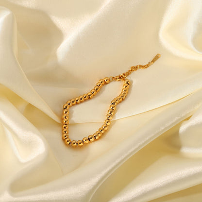 18K Gold Beaded Bracelet