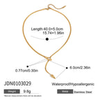18K Gold Queen Vibe Snake Y Shape Chain Necklace Set