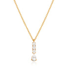 18K Gold High-wattage sparkle Pedant Y Shape Layered Necklace Set
