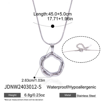 18K Gold and Silver Soft Crush Bubble Pendant Dainty Heart Layered Necklace Set