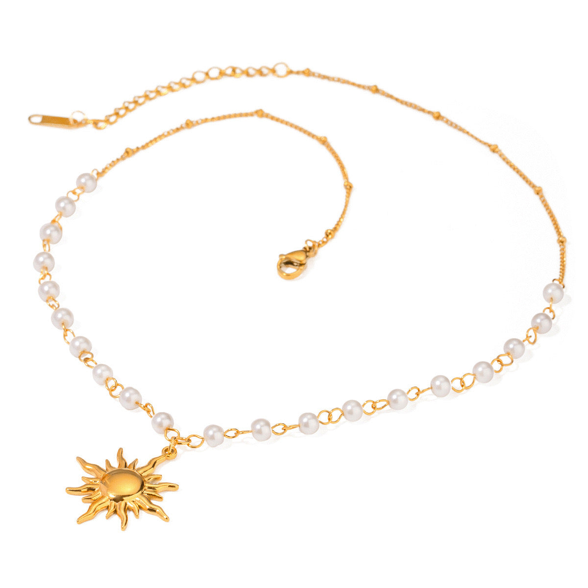 18K Gold Sun Pearl Necklace