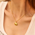 18K Gold Seashell Pendant Necklace