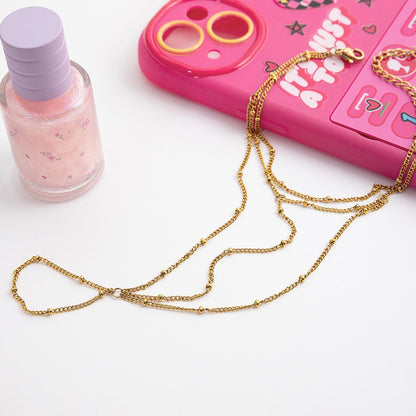 18K Gold Chic Connected Dainty Hand Chain Bracelet