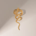 18K Gold Serpent Statement Ring