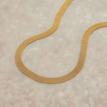18K Gold Chic Watch Band Chain Choker Necklace