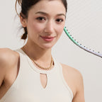 18K Gold Chic Tennis Chain Choker Necklace