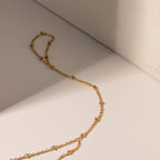 18K Gold Waterproof Minimalist Hand Chain Bracelet