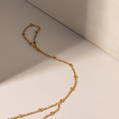 18K Gold Waterproof Minimalist Hand Chain Bracelet