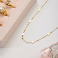 18K Gold Stardust Dainty CZ Chain Necklace