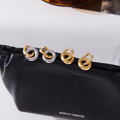 18K Gold Golden Muse Small Hoop Huggie Earrings