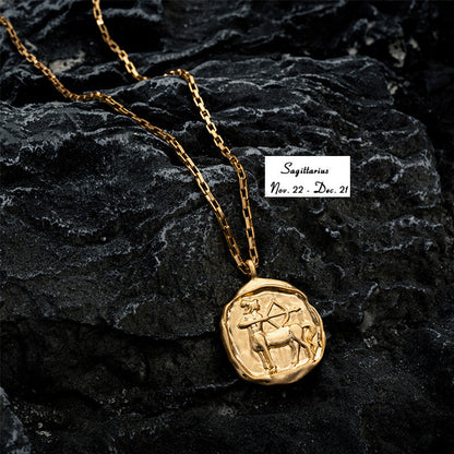 18K Gold Renaissance Zodia Pendant Necklace