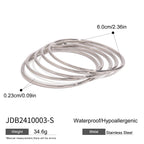 18K Gold and SIlver Two Tone Minimalist Slim Bangle Bracelet Stack