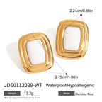18K Gold Disco Rush Pop Color Statement Stud Earrings