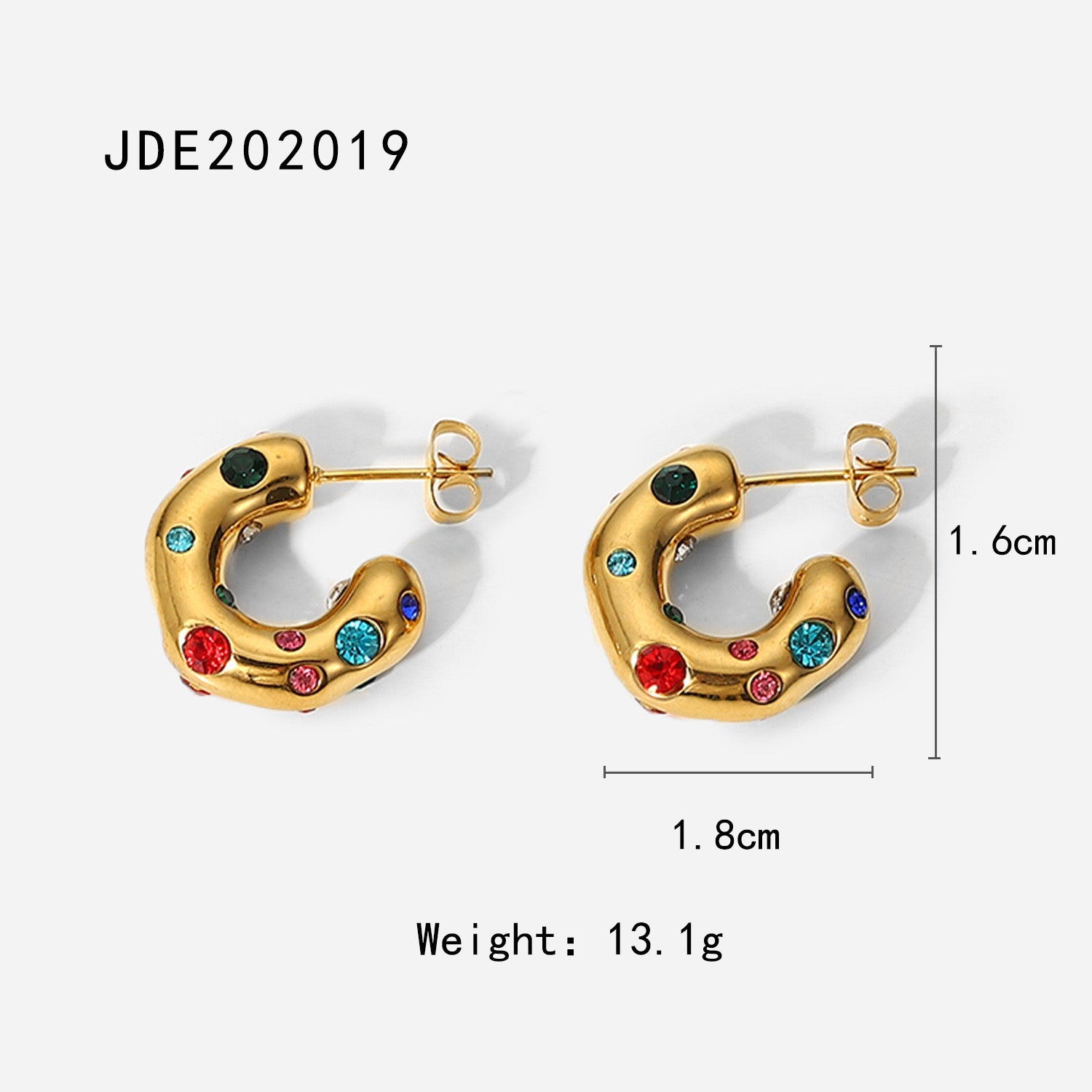 18K Gold Extra Chic Huggie Earrings