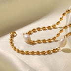 18K Gold Pearl Beaded Bracelet