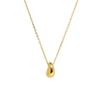 18K Gold Minimalist Teardrop Pendant Dainty Necklace