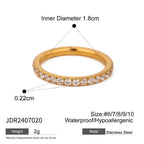 18K Gold Forever Yours Eternity Stacking Promise Couple Ring