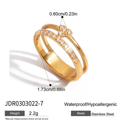 18K Gold Waterproof Flipped Heart Dainty Hand Jewelry Chain Bracelet