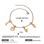 18K Gold Two Tone LOVE Pendant Heart Necklace
