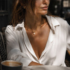 18K Gold Pearl Talk Simple Dainty Pendant Necklace