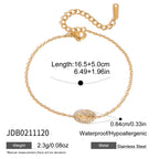 18K Gold Ocean Sparkle Seashell Palm Tree Small Hoop Huggie Earrings with Charm
