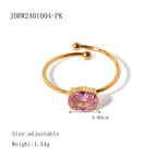 18K Gold Classic Gemstone Stacking Ring