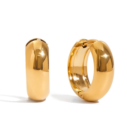 18K Gold Essential Everyday Small Hoop Huggie Earrings