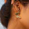 18K Gold Butterfly Stud Earrings