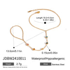 18K Gold Waterproof Rainbow Gem Hand Chain Bracelet