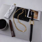 18K Gold One and Only Paperclip Circle Chain Long Necklace