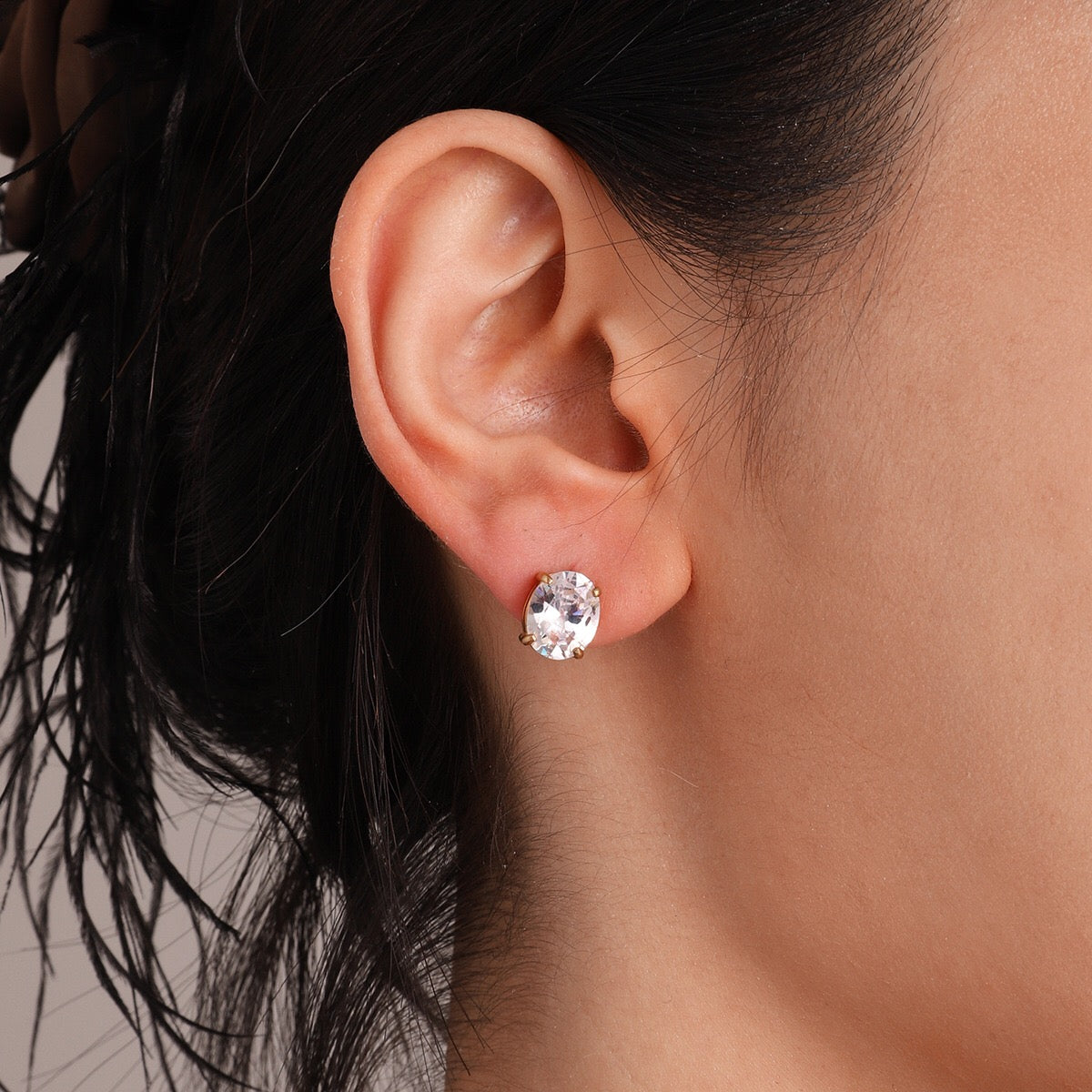 18K Gold Essential Elegance Flat Back Stud Nap Earrings