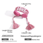 Clean Girl Pink Wristband Friendship Bracelet